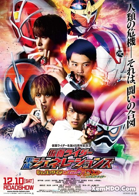 Xem Phim Kamen Rider Bình Thành Thế Hệ: Tiến Sĩ Pac-man Vs Ex-aid Và Ghost Cùng Các Rider Huyền Thoại (Kamen Rider Heisei Generations: Dr. Pac-man Vs. Ex-aid & Ghost With Legend Rider)